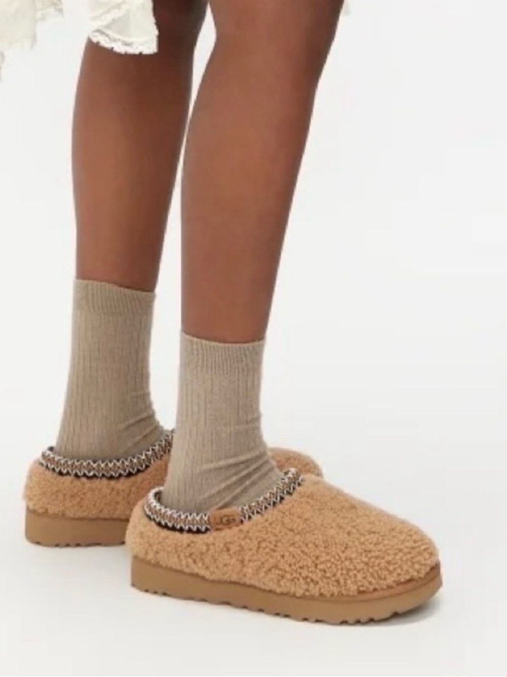 🤎New🤎 UGG Tasman Maxi Curly Slipper Chestnut